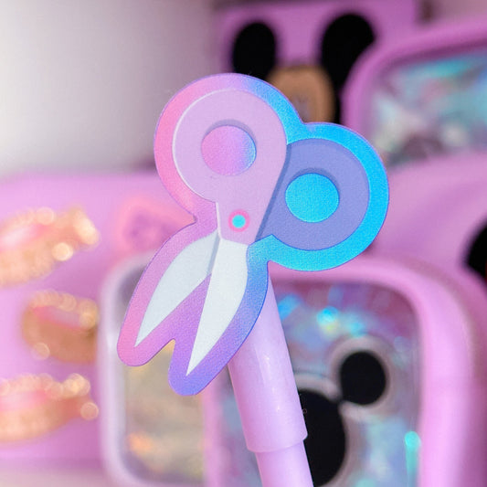Waterproof Sticker - Purple Scissors