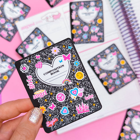 Journal Sticker - Mini Composition Notebook