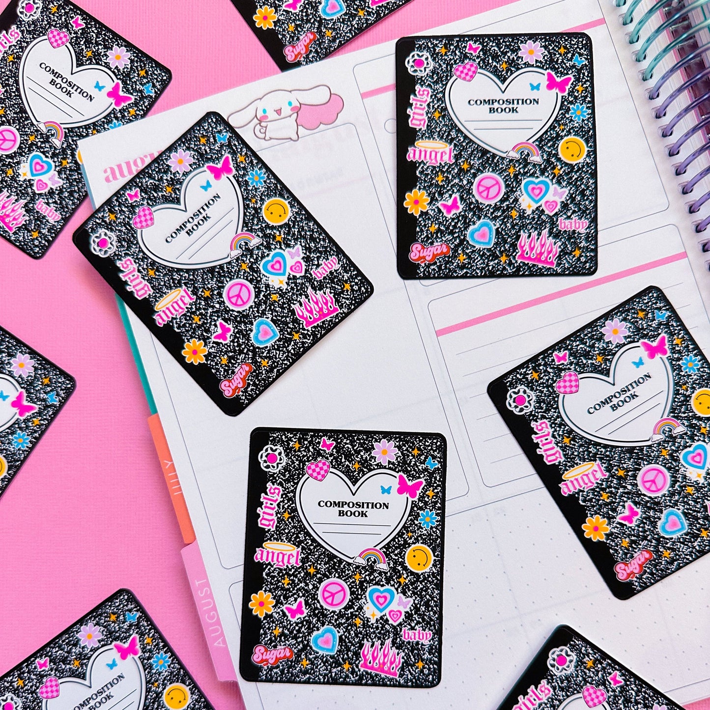 Journal Sticker - Mini Composition Notebook
