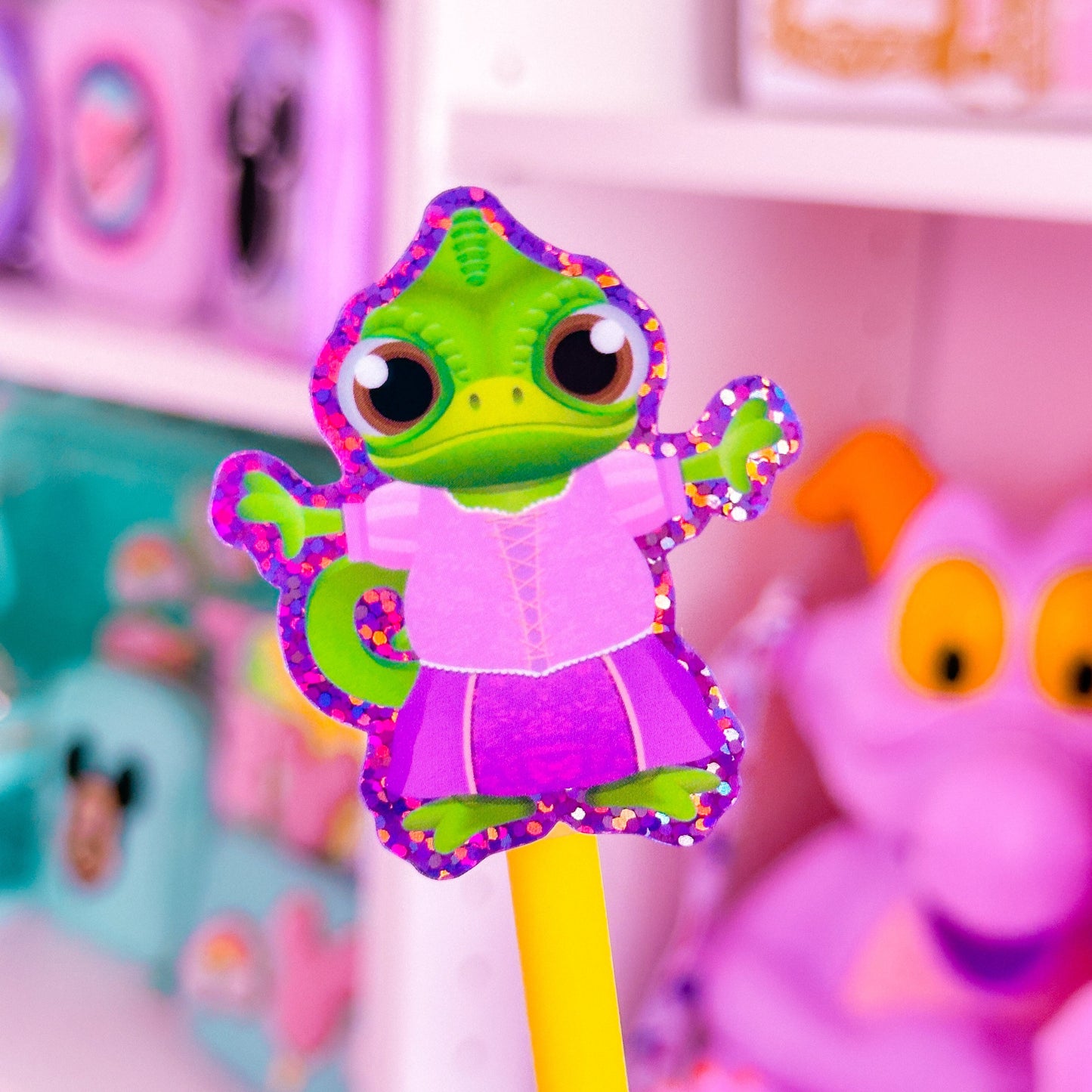 *DOLLAR DEAL* Waterproof Sticker - (Rapunzel) Pascal Dress