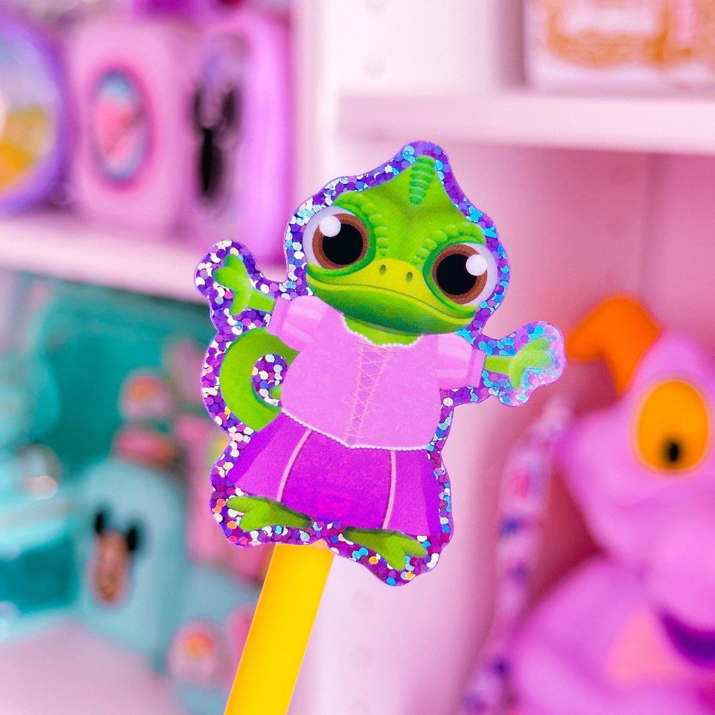 *DOLLAR DEAL* Waterproof Sticker - (Rapunzel) Pascal Dress