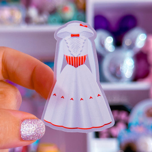 Waterproof Sticker - (Mary Poppins) Dress
