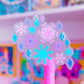 *DOLLAR DEAL* Waterproof Sticker - (Frozen) Pastel Snowflakes