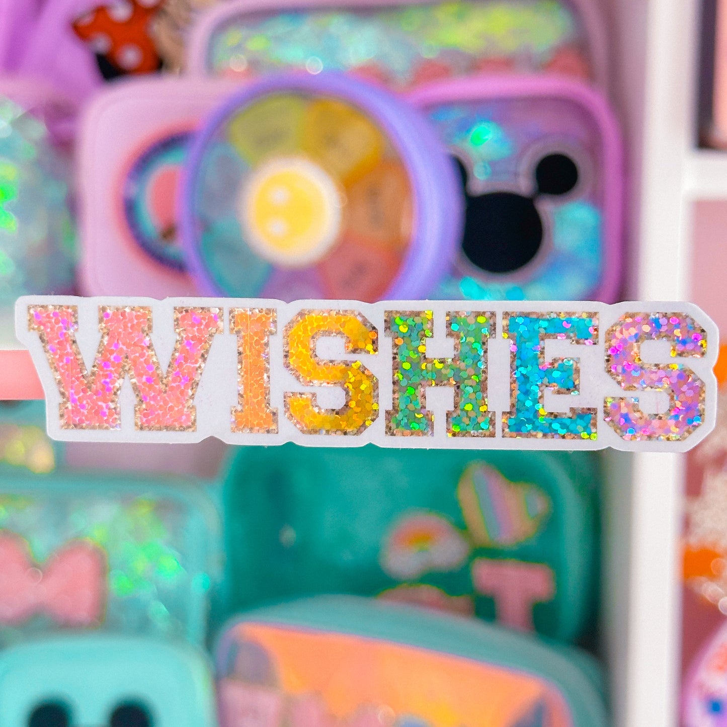 *DOLLAR DEALS* Waterproof Sticker - Varsity Letter "WISHES"