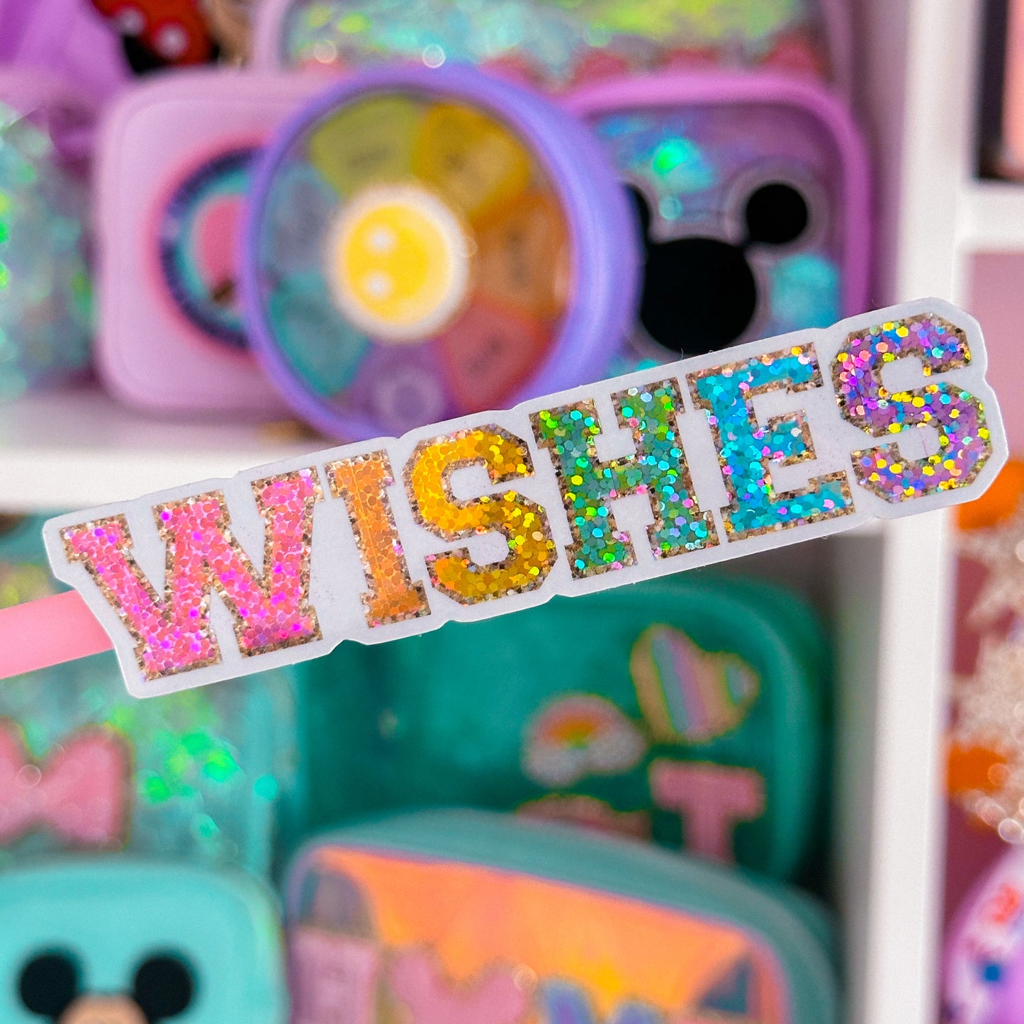 *DOLLAR DEALS* Waterproof Sticker - Varsity Letter "WISHES"