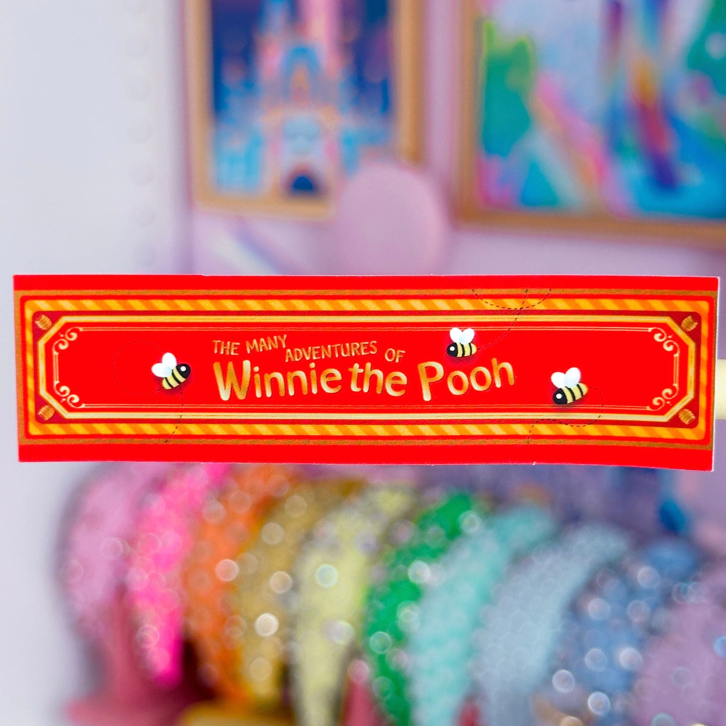 Waterproof Sticker - (Pooh) Book Spine