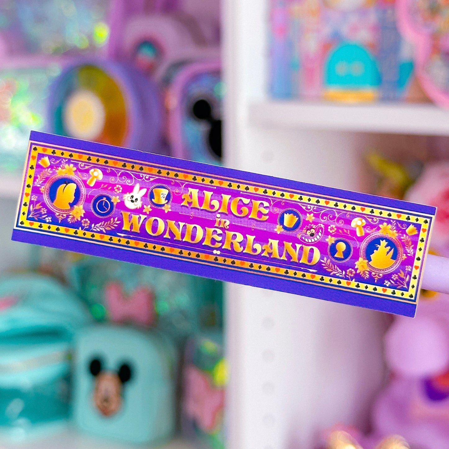 *DOLLAR DEAL*Waterproof Sticker - (Alice In Wonderland) Book Spine