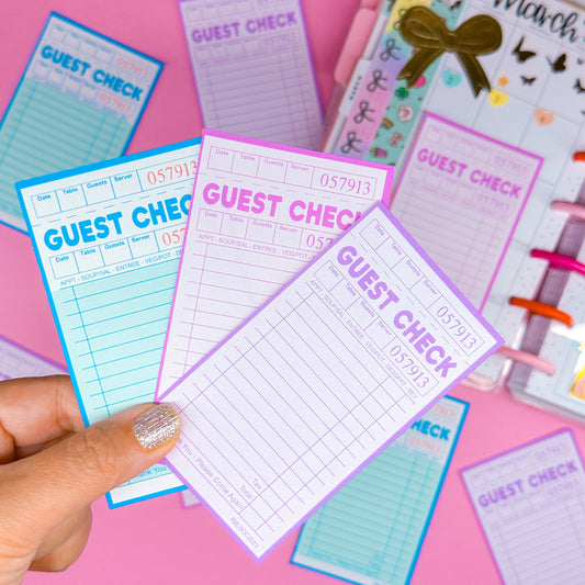 Journaling Paper Sticker - Guest Check Sticker