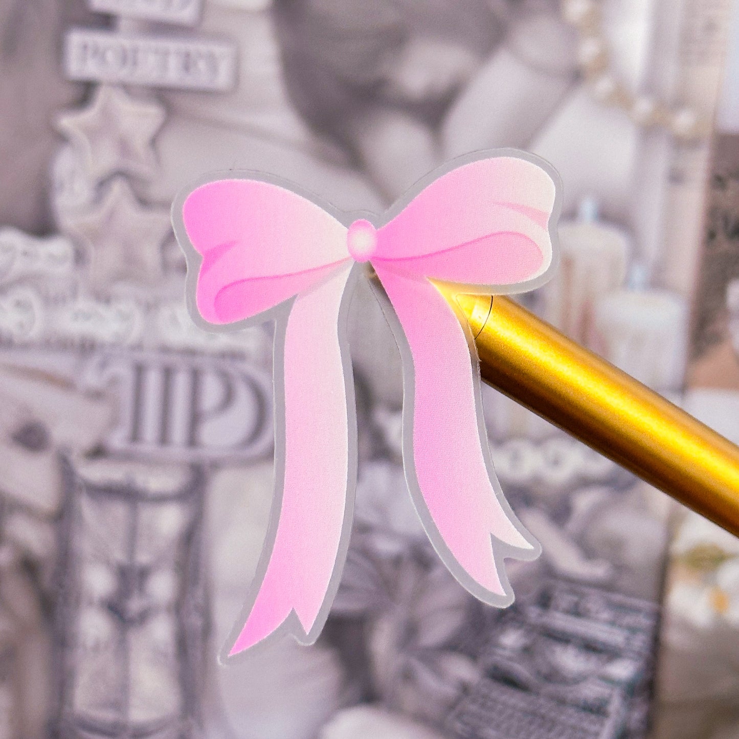 Waterproof Sticker - Pink Coquette Bow