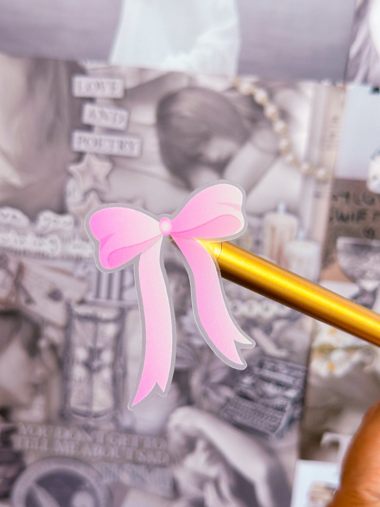 Waterproof Sticker - Pink Coquette Bow