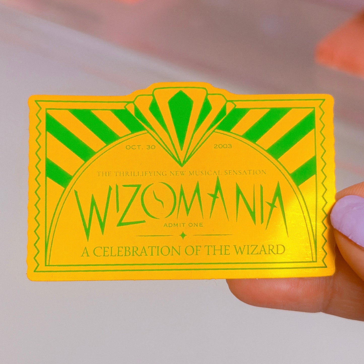 *DOLLAR DEAL* Waterproof Sticker - Wizomania Ticket