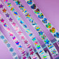 JUNK JOURNAL - HOLO Sticker Roll Sheets (4" to 6" each)