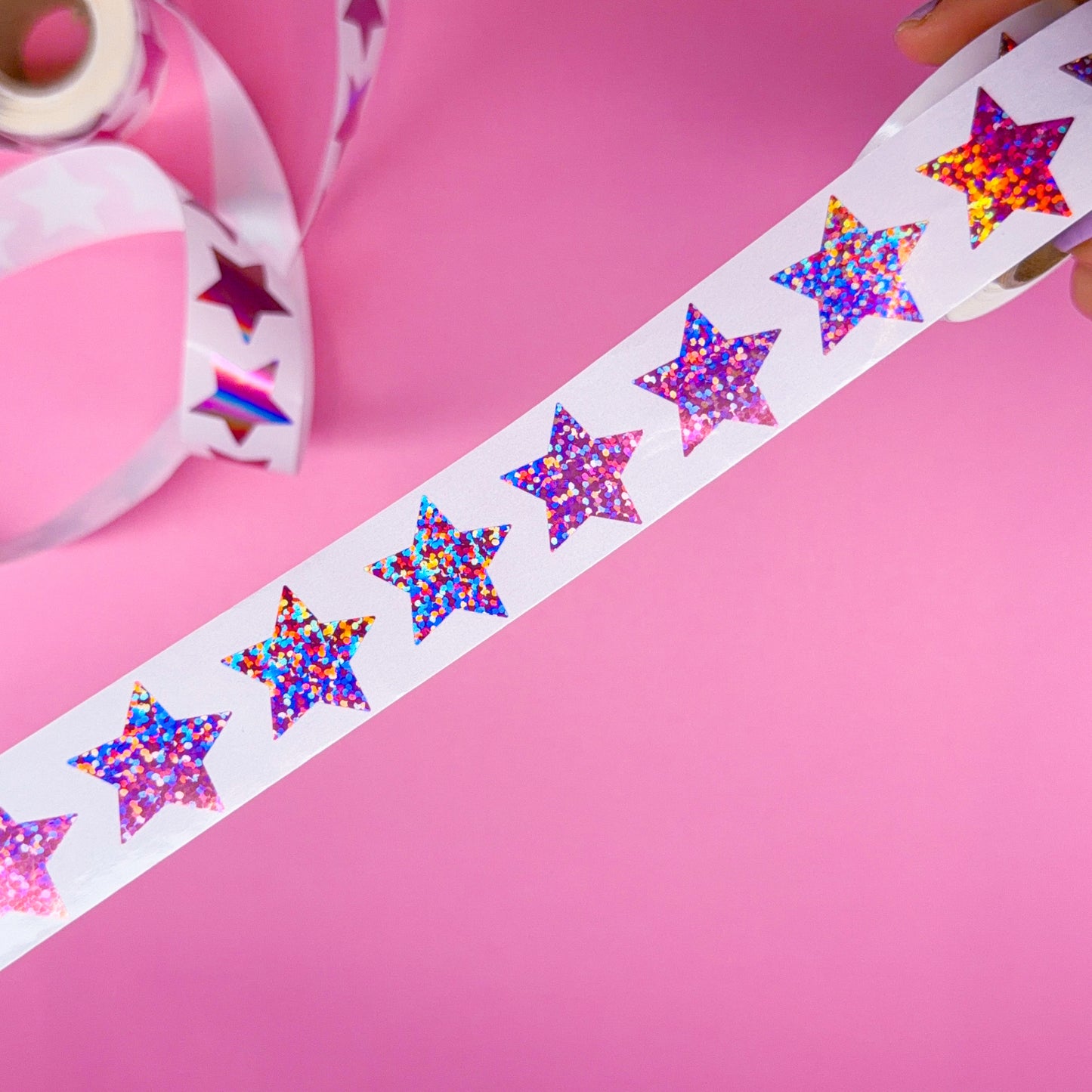 JUNK JOURNAL - HOLO Sticker Roll Sheets (4" to 6" each)