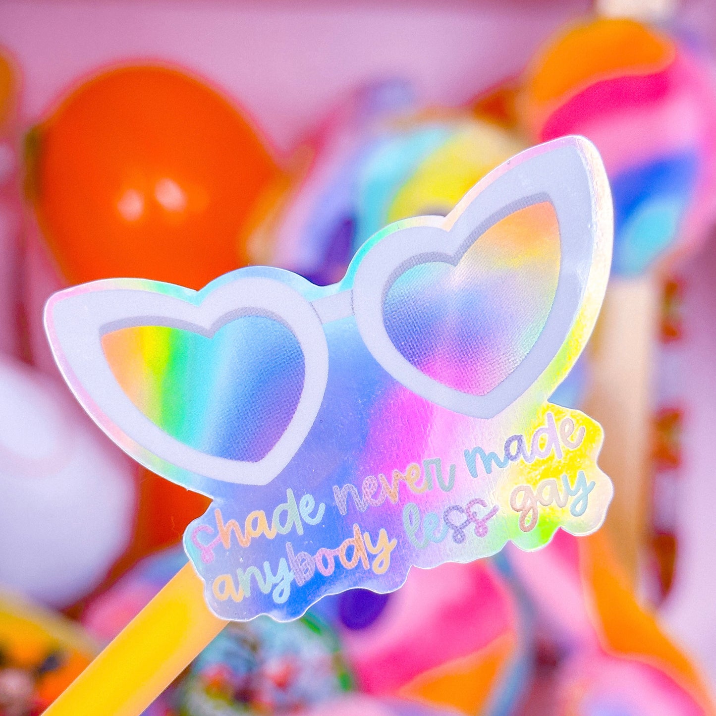 *DOLLAR DEALS* Waterproof Sticker - Rainbow Heart Shades