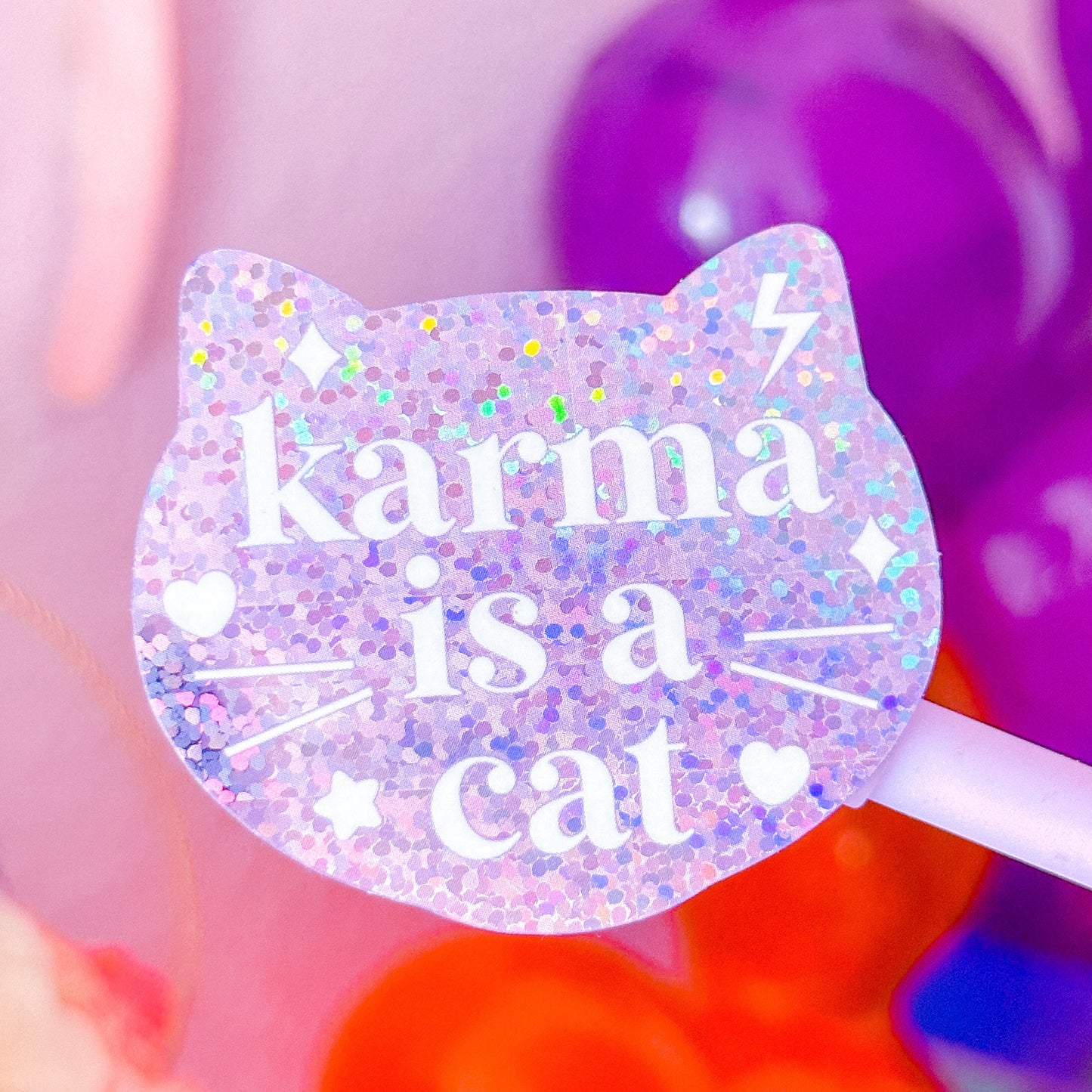 *DOLLAR DEALS* Waterproof Sticker - Karma Cat