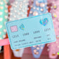 *DOLLAR DEALS* Waterproof Sticker - Credit Card (Blue)