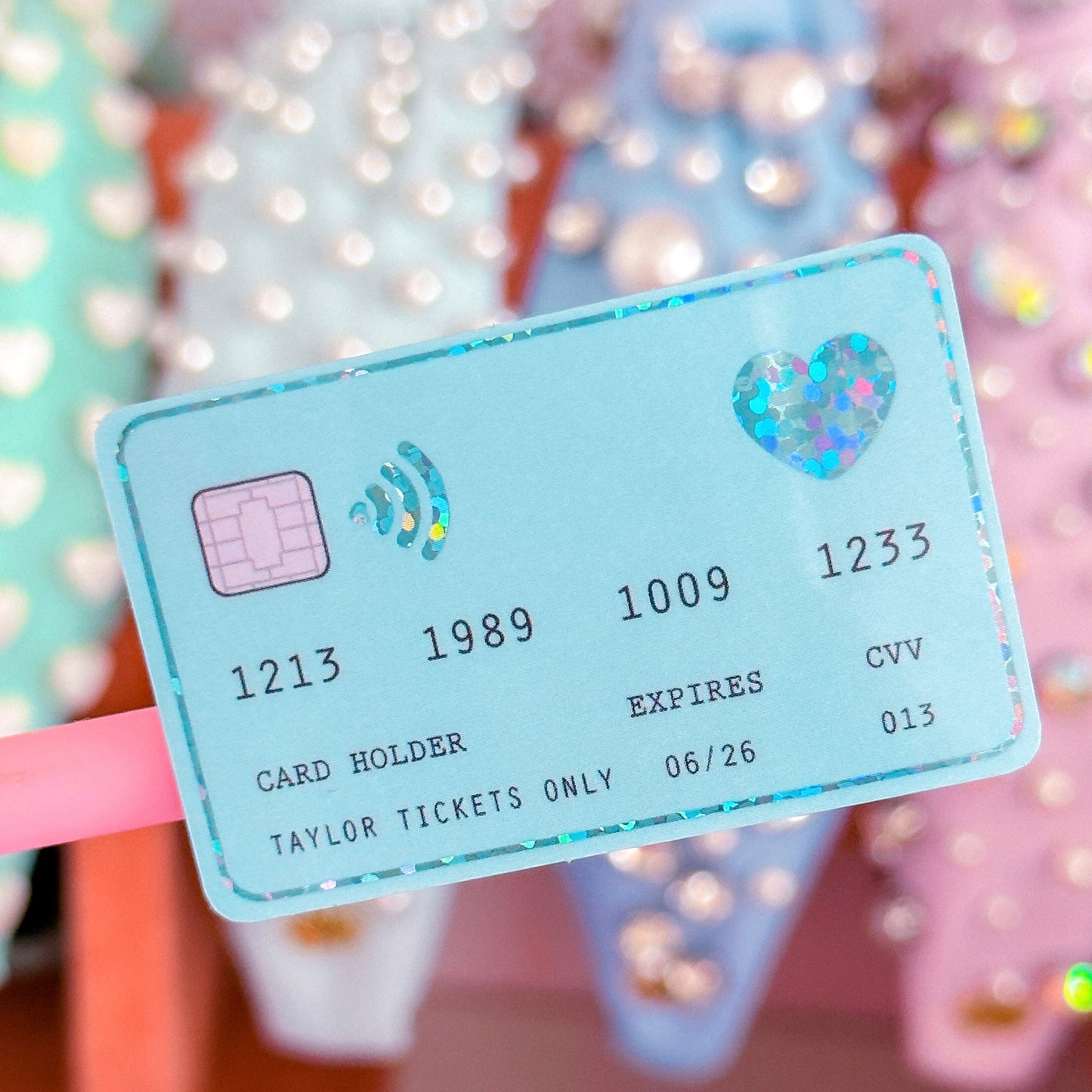 *DOLLAR DEALS* Waterproof Sticker - Credit Card (Blue)