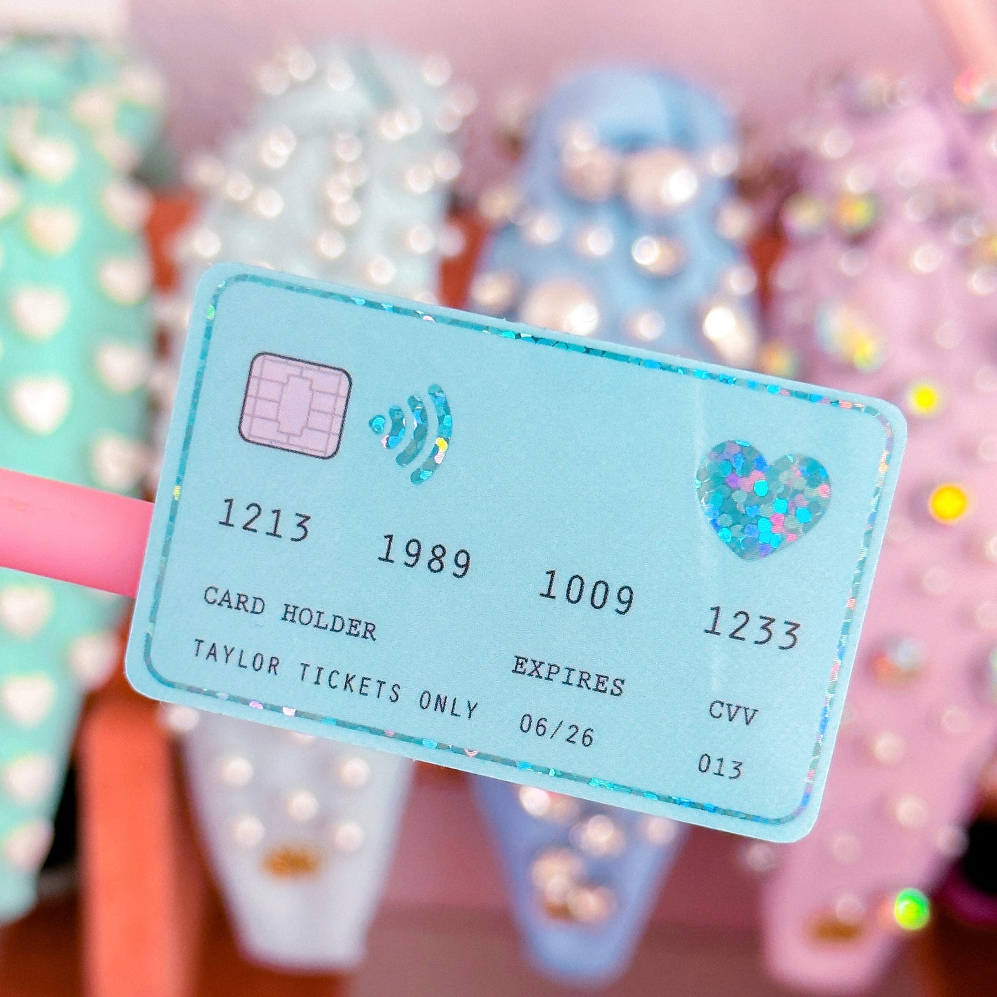*DOLLAR DEALS* Waterproof Sticker - Credit Card (Blue)