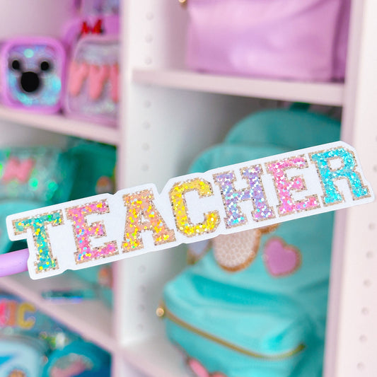 *DOLLAR DEALS* Waterproof Sticker - Varsity Letter "TEACHER"