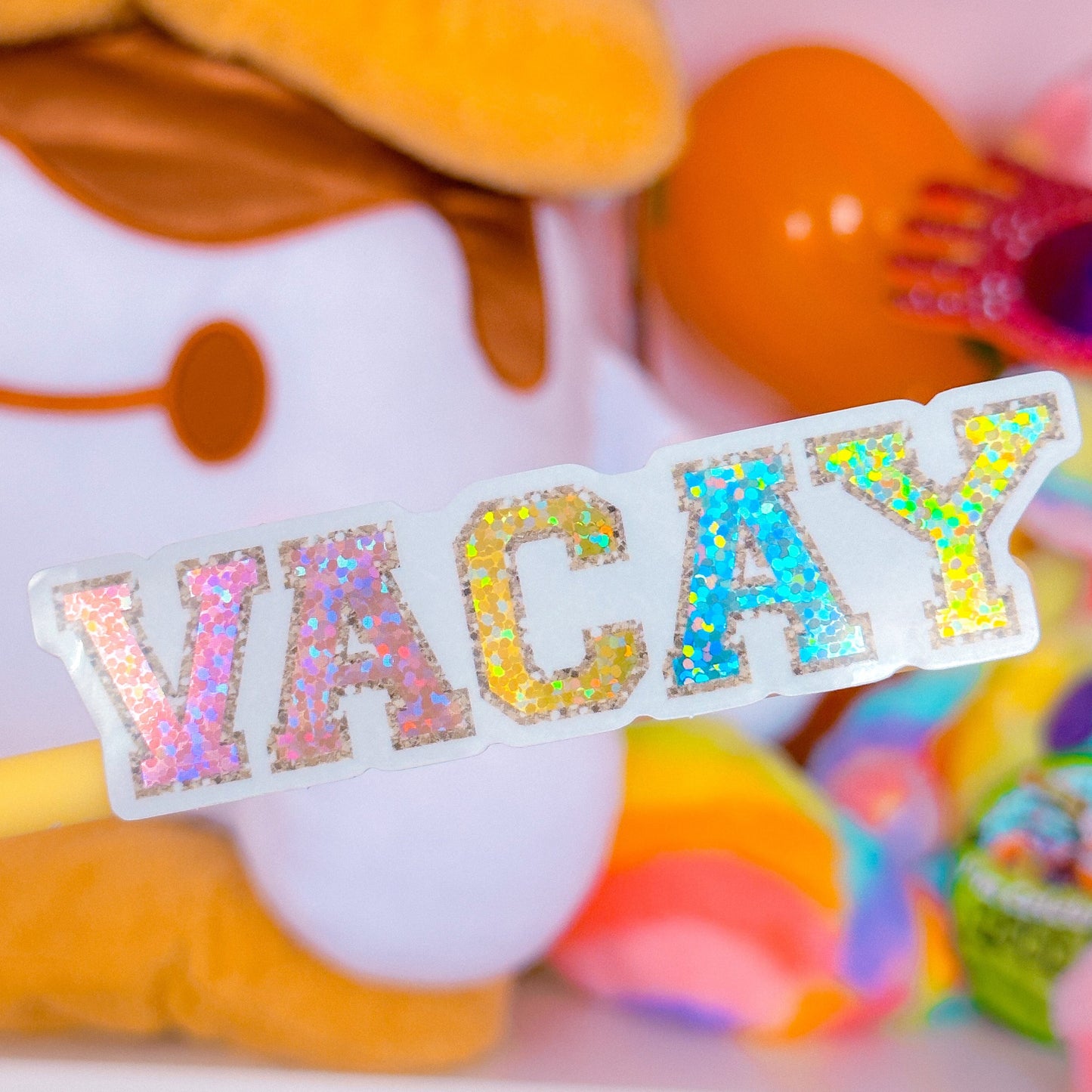 *DOLLAR DEALS* Waterproof Sticker - Varsity Letter "VACAY"