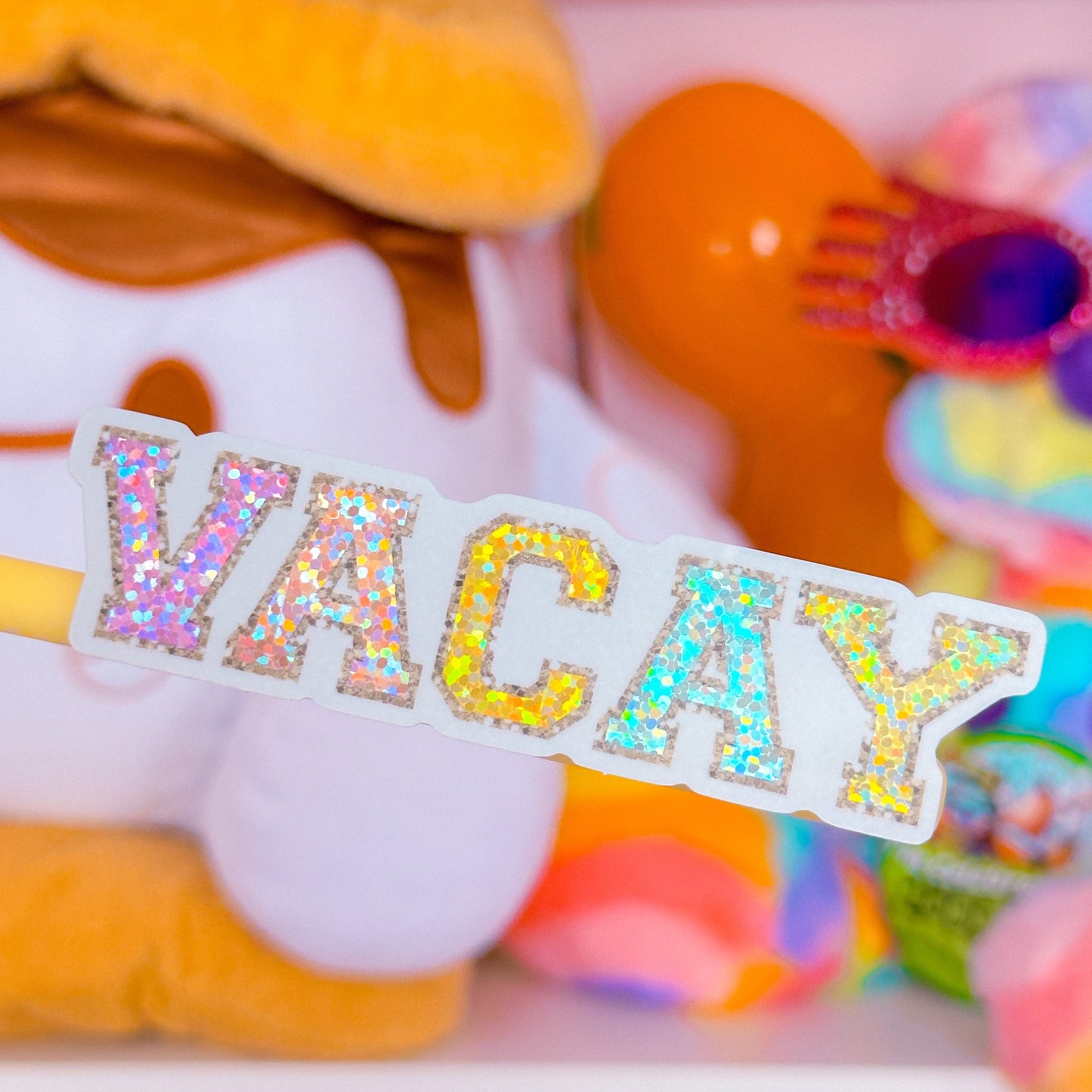 *DOLLAR DEALS* Waterproof Sticker - Varsity Letter "VACAY"