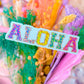 *DOLLAR DEALS* Waterproof Sticker - Varsity Letter "ALOHA"