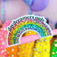 Waterproof Sticker - Daydreamers Only Rainbow