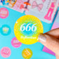 Glitter Paper Sticker - Angel Number