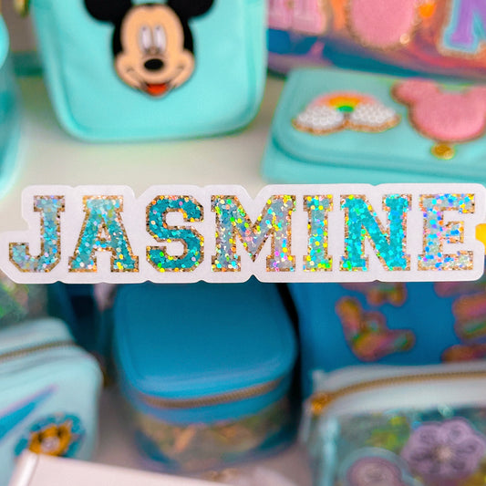 Waterproof Sticker - (Jasmine) Varsity Letter