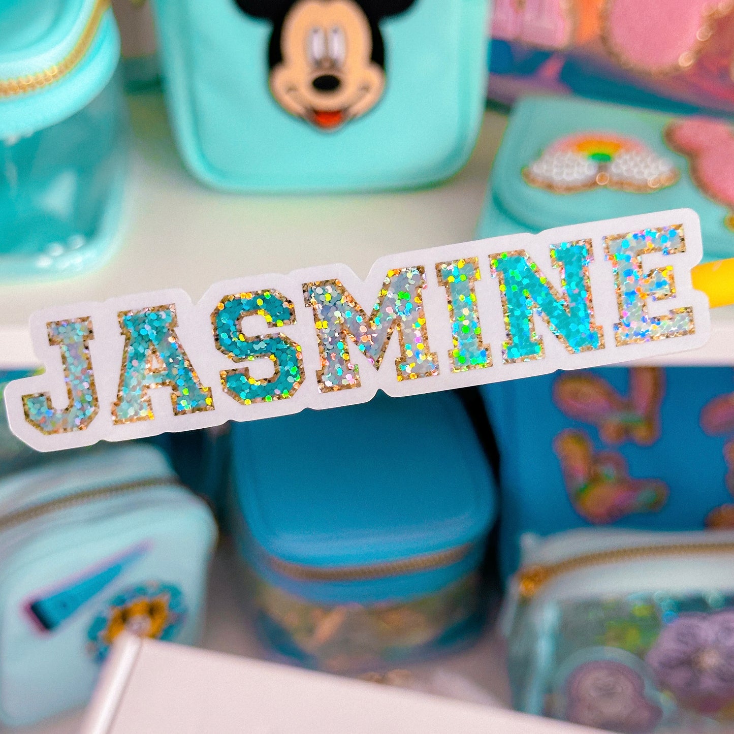 *DOLLAR DEALS* Waterproof Sticker - (Jasmine) Varsity Letter