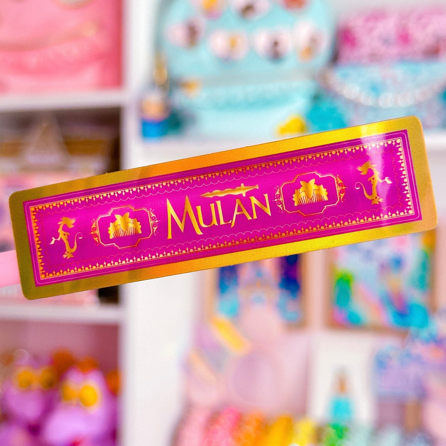 *DOLLAR DEAL* Waterproof Sticker - (Mulan) Book Spine