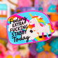 Waterproof Sticker - Stabby Unicorn