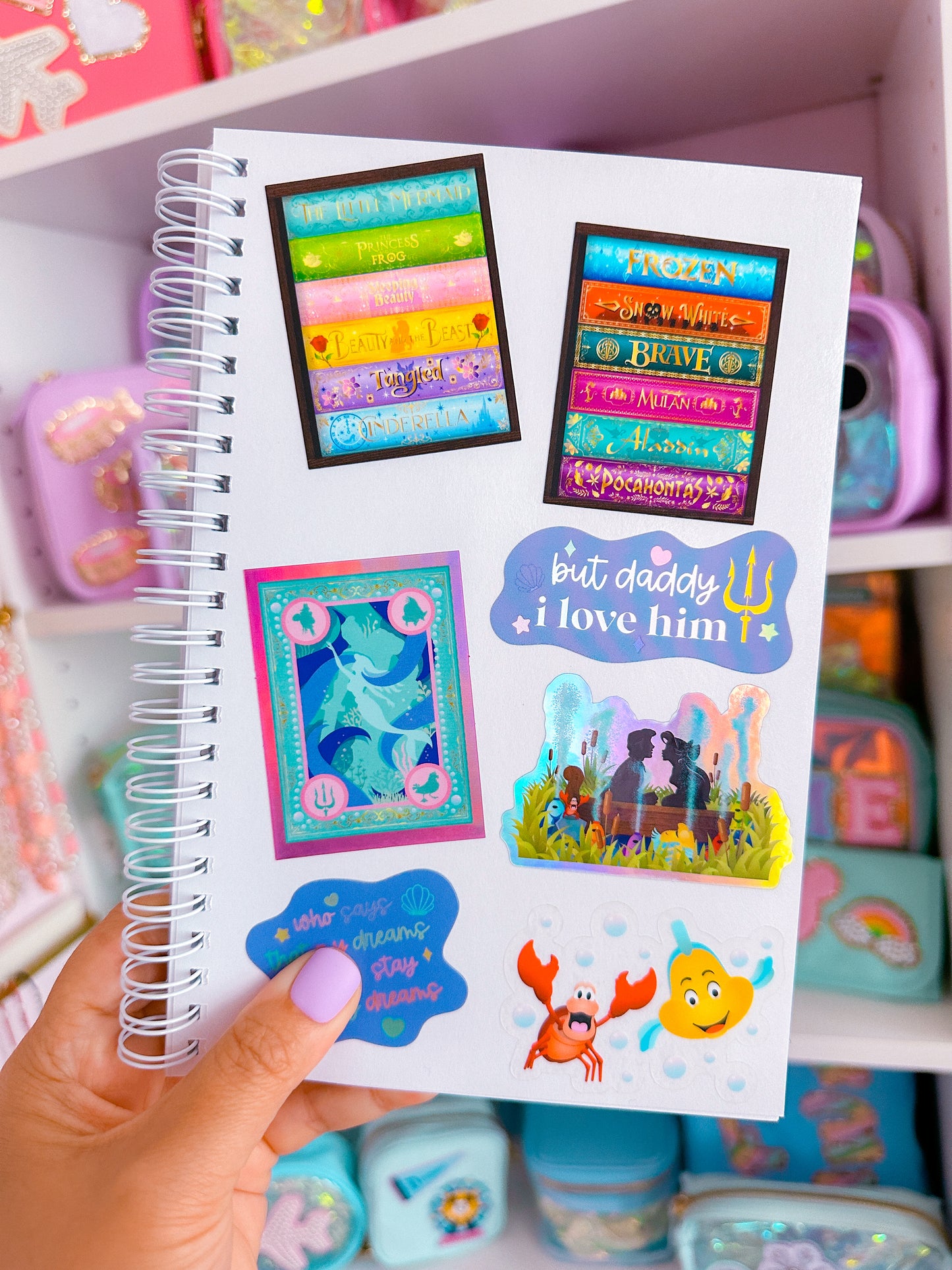 Waterproof Sticker - Princess Book Stacks Set