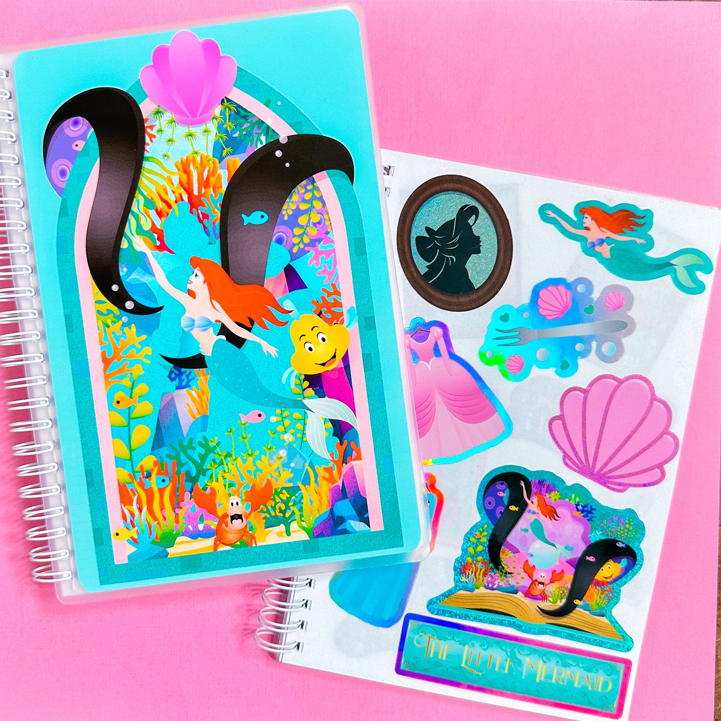 Waterproof Sticker - (Ariel) Pink Shell