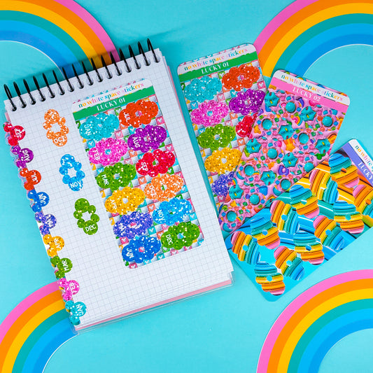 Miniature Paper Mouse Tabs (0.5") - Fold Over Page Tabs (Lucky 2025)