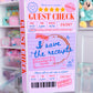 3.5x7.5 Junk Journal Storage Book - Guest Check (PURPLE)