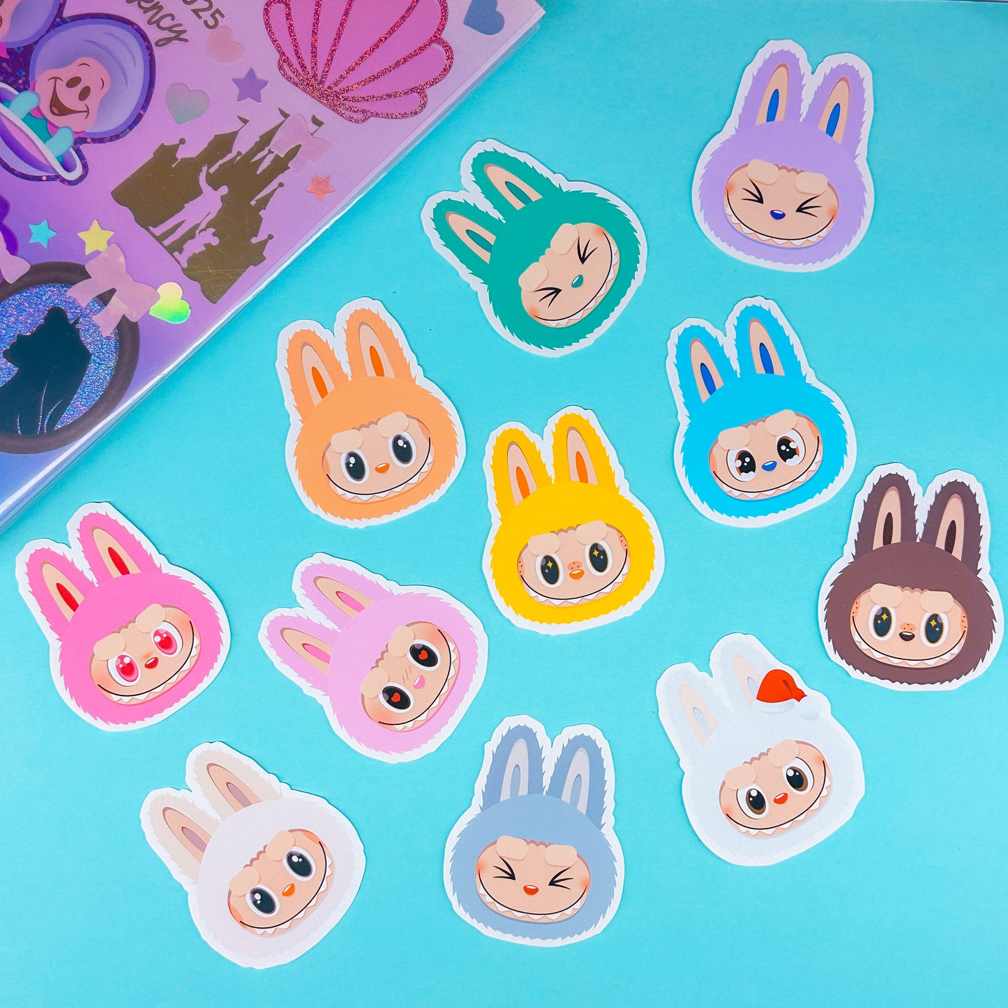 Paper Sticker Die Cuts - Lil' Rainbow Bubus
