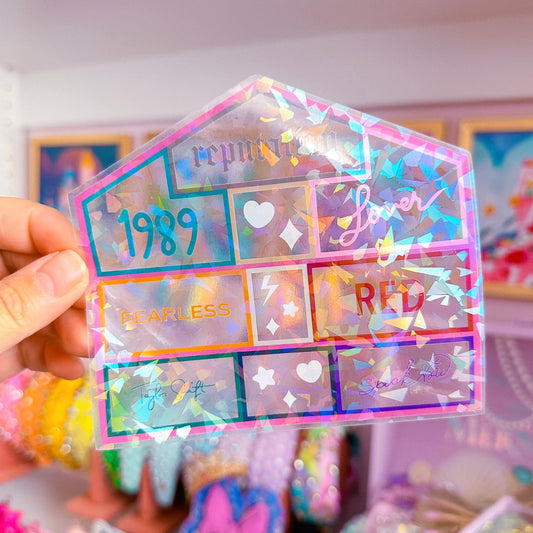*DOLLAR DEALS* Waterproof Sticker - EXTRA LARGE Cracked Ice Lover House (Transparent)