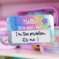 *DOLLAR DEALS* Waterproof Sticker - Hello Nametag (Purple)
