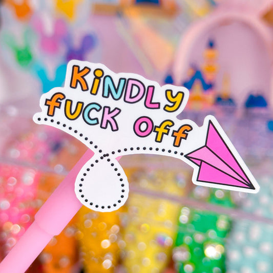 *PRE-ORDER RESTOCK - SHIPS APRIL 10* Waterproof Sticker - Kindly F Off