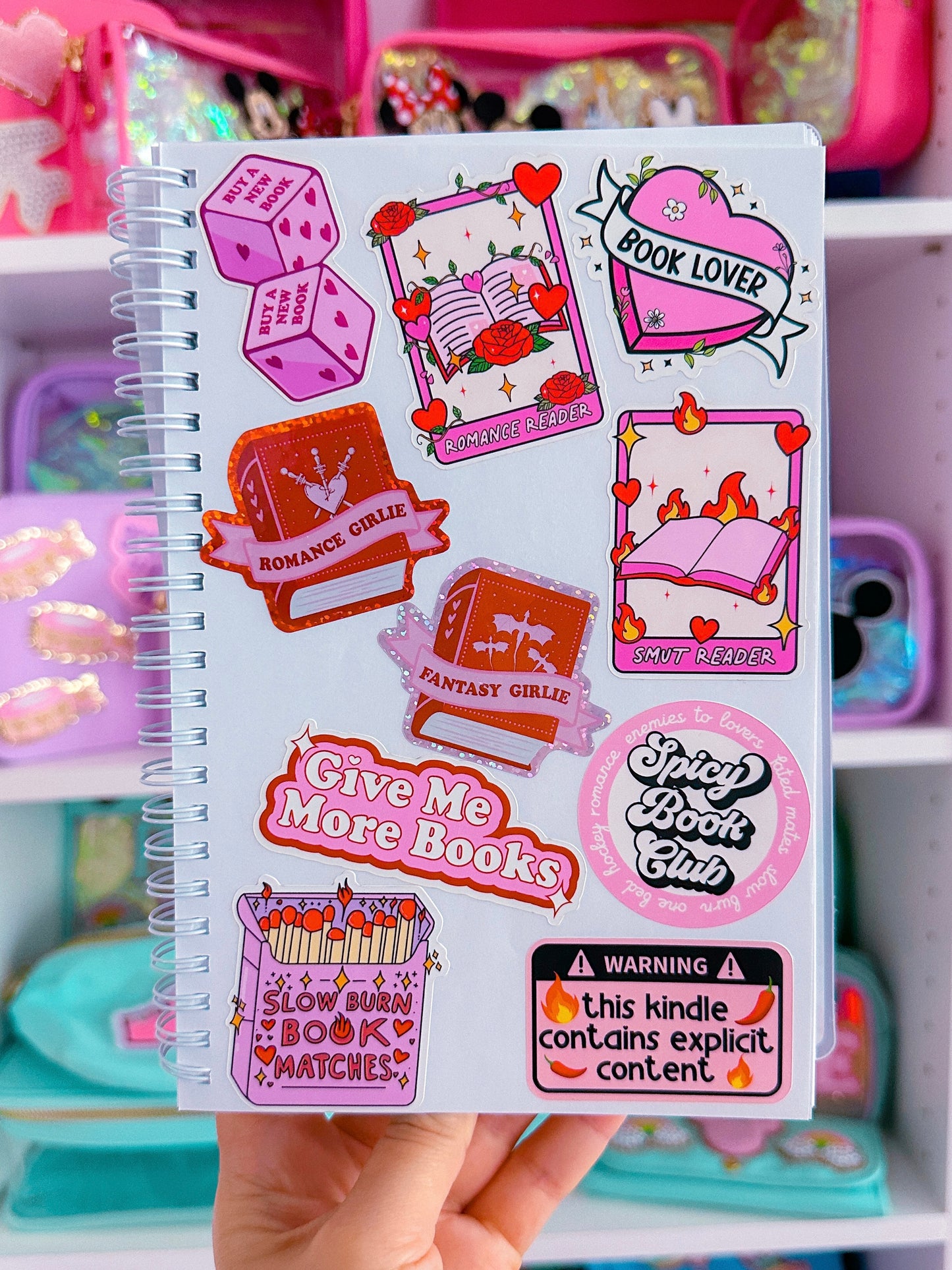 Waterproof Sticker - BOOKISH Explicit Material Kindle Warning