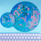 Mousepad + Coaster - Blue Disco Ball