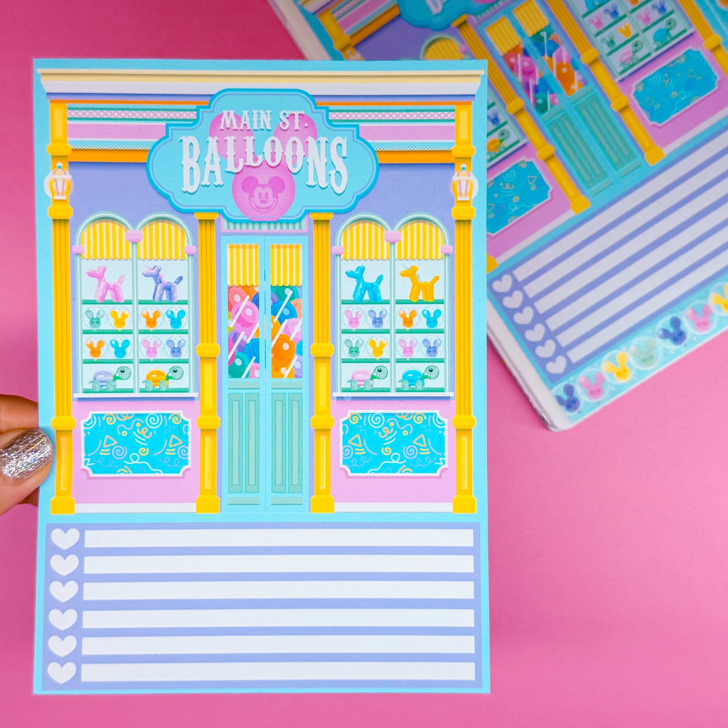 5x7 Full Page Sticker - 2026 April Calendar & Storefront (Main St. Balloons)