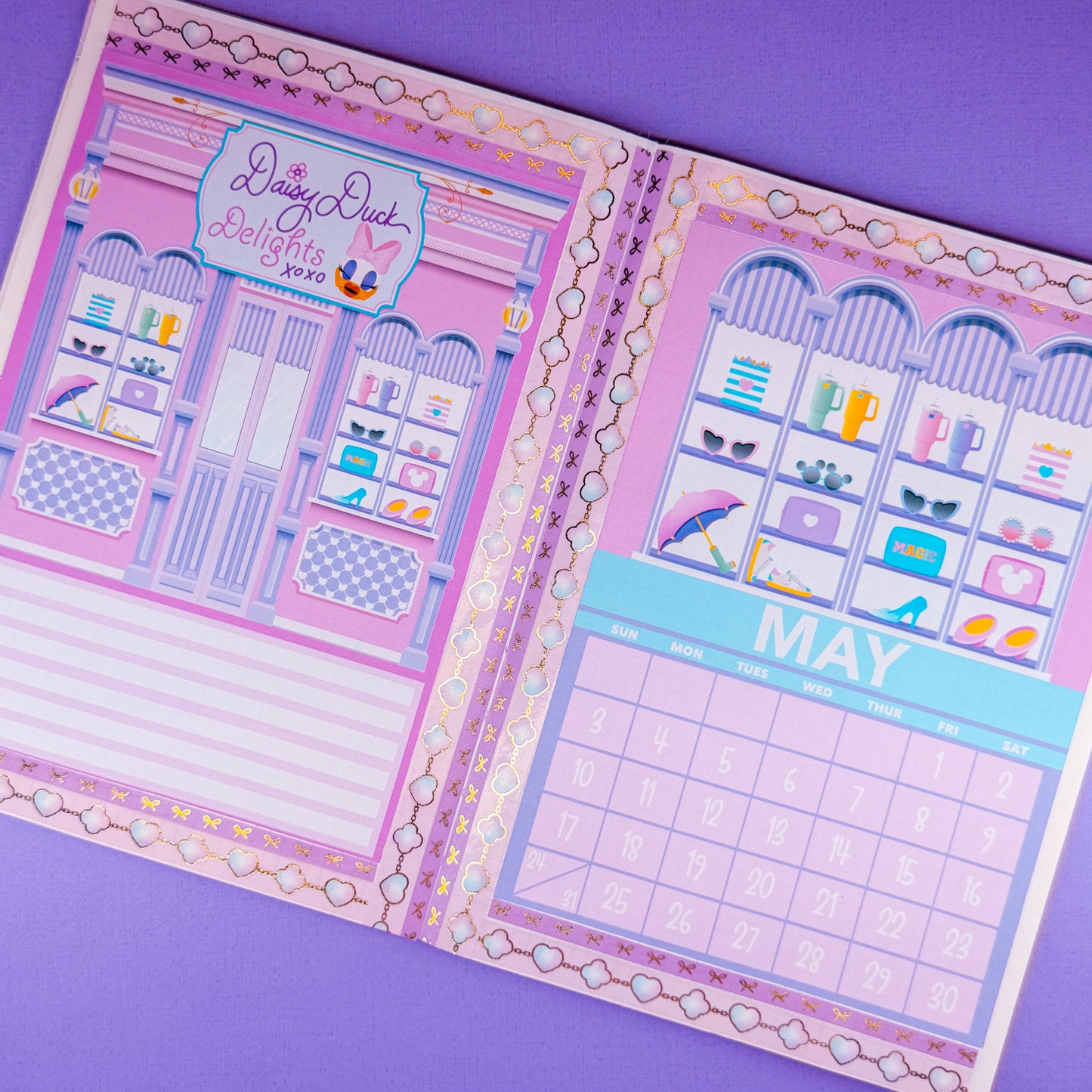 5x7 Full Page Sticker - 2026 May Calendar & Storefront (Daisy's Delights)