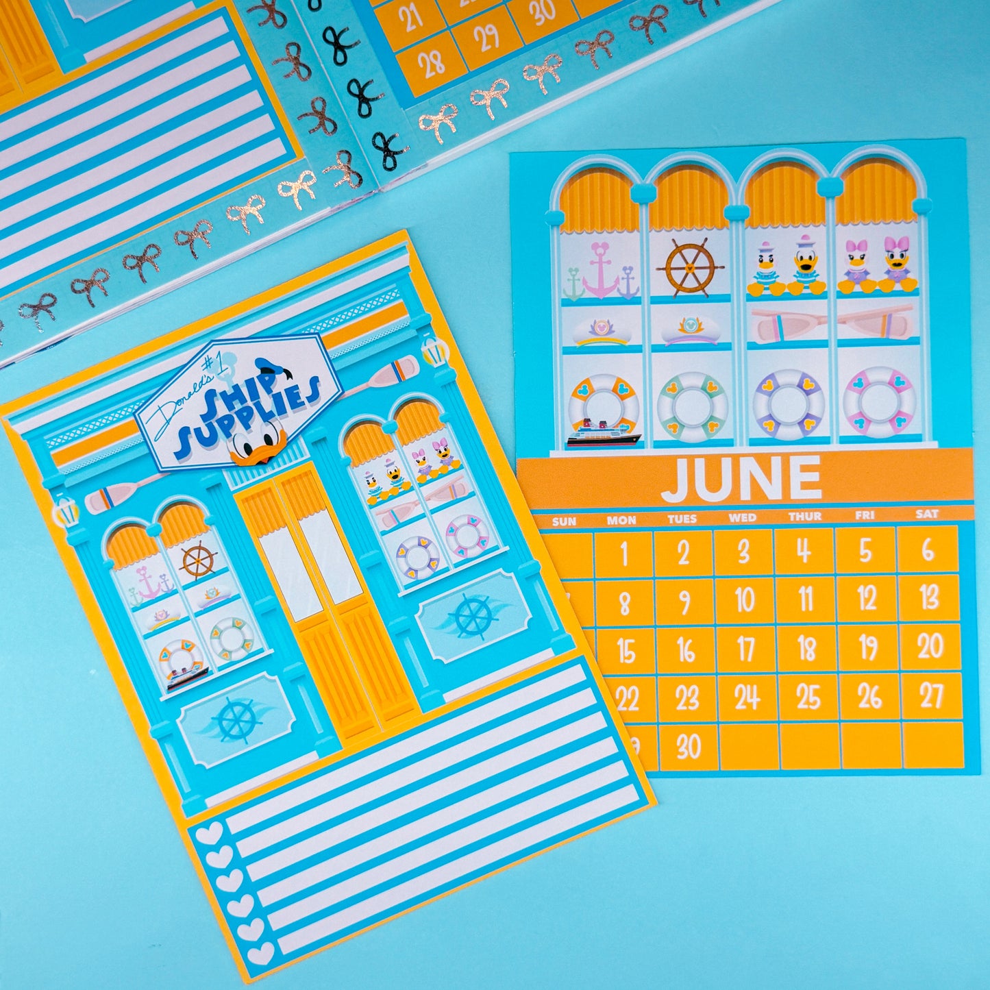 5x7 Full Page Sticker - 2026 June Calendar & Storefront (Donald's Ship Supply)