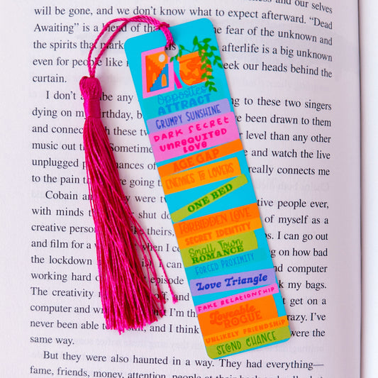 Metal Bookmark - Rainbow Book Stack