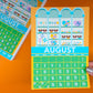 5x7 Full Page Sticker - 2026 August Calendar & Storefront (Goofy's Candy)