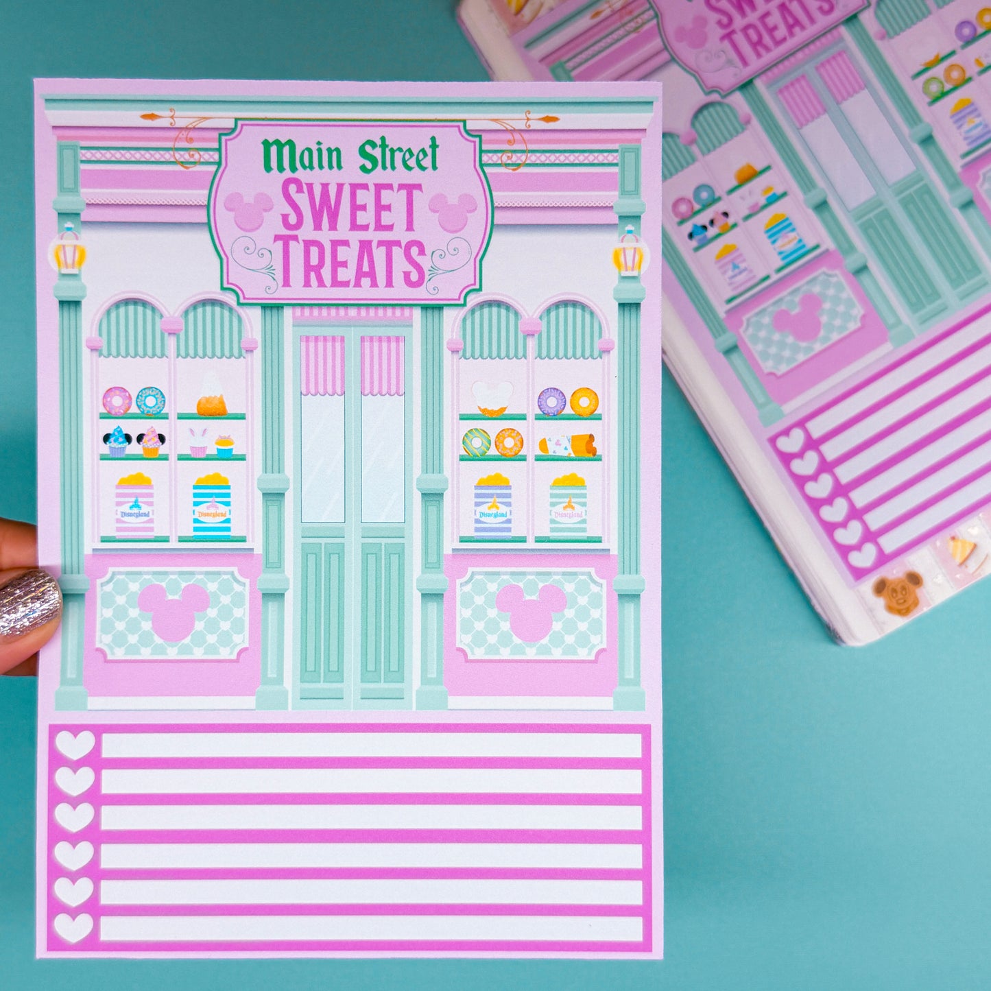 5x7 Full Page Sticker - 2026 December Calendar & Storefront (Main St. Treats)