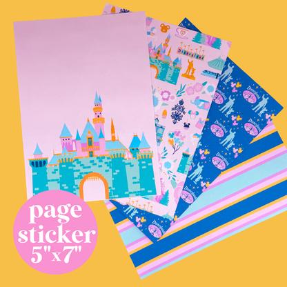 NEW! Journaling Paper Sticker - 5x7 Full Page Background Stickers (DL Patterns)