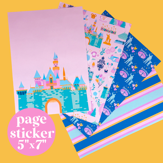 Journaling Paper Sticker - 5x7 Full Page Background Stickers (DL Patterns)